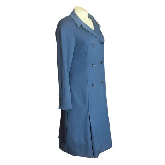 Pendleton Blue Virgin Wool Suit Dress Double Breasted Button Closure - Picture 2 of 11